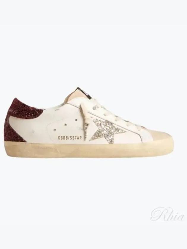 Superstar Glitter Tab Low Top Sneakers White - GOLDEN GOOSE - BALAAN 2