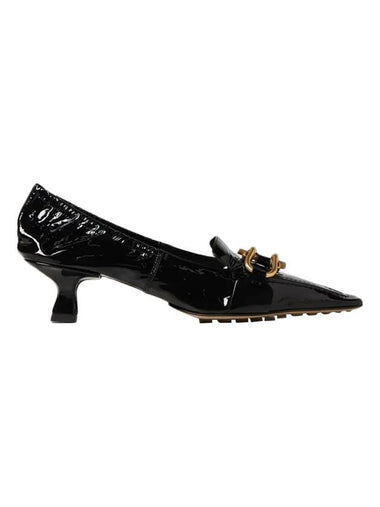 Madame Patent Leather Pumps Heel Black - BOTTEGA VENETA - BALAAN 1