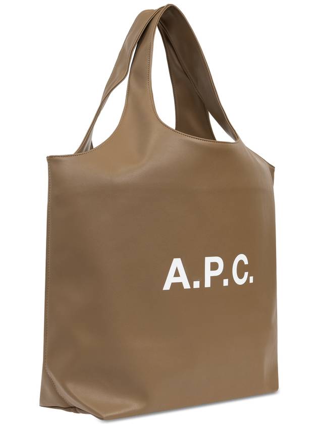 Ninon Logo Print Tote Bag Pale Khaki - A.P.C. - BALAAN 3