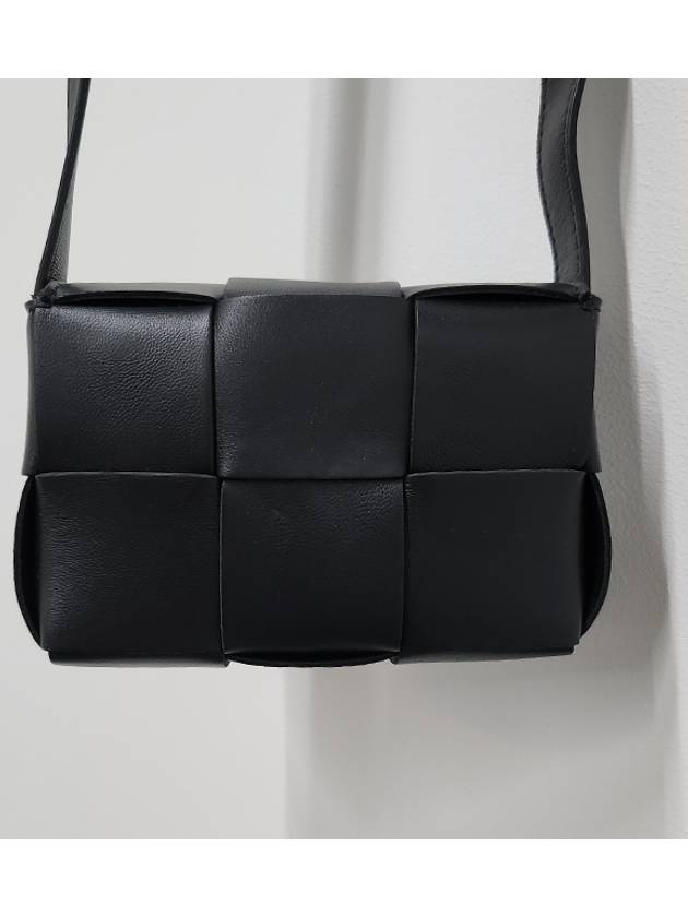 Intrecciato Cassette Small Cross Bag Black - BOTTEGA VENETA - BALAAN 6