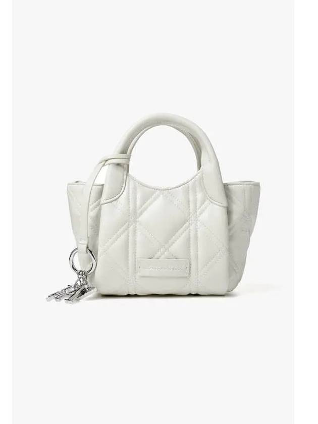 Women s Stitch Diamond Quilted Small Ivory - EMPORIO ARMANI - BALAAN 1