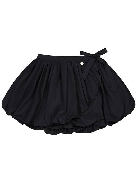 BALLOON MINI WRAP SKIRT BLACK - DON’T ASK MY PLAN - BALAAN 1