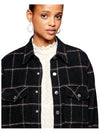 Peckson Lee Wool Check Shirt Fade Black 21PMA0953 21P064E - ISABEL MARANT - BALAAN 4