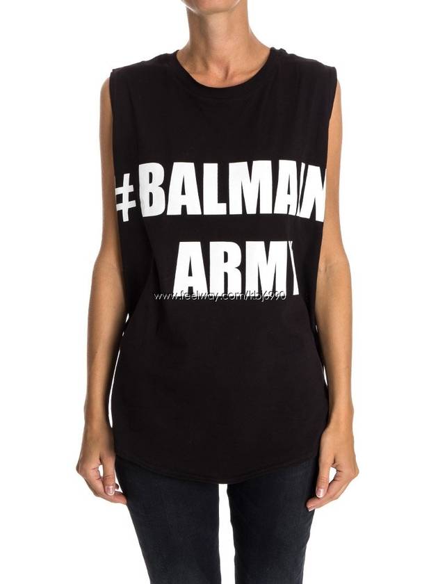 Women's ARMY Logo Sleeveless 8778 493IC5101 - BALMAIN - BALAAN 6