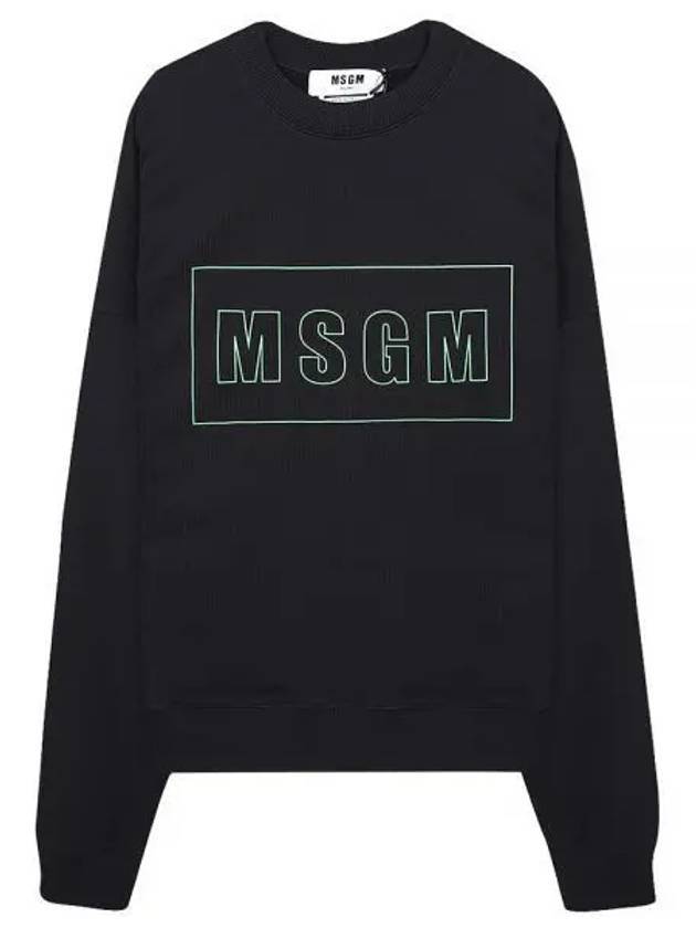 Box Logo Sweatshirt Black - MSGM - BALAAN 1