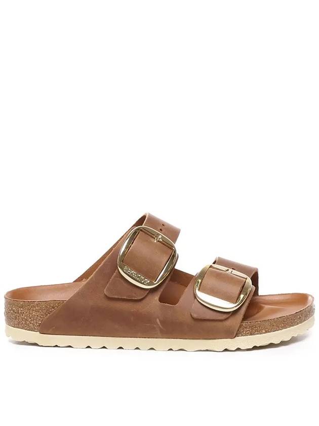 Arizona Big Buckle Slippers Cognac - BIRKENSTOCK - BALAAN 2