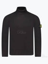 Wappen Patch Loose Fit Cotton Turtleneck Black - STONE ISLAND - BALAAN 2