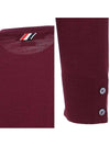 4 Bar Armband Classic Merino Wool Knit Top Burgundy - THOM BROWNE - BALAAN 5