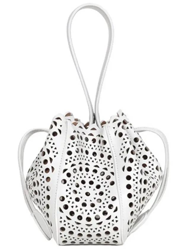 Rose Marie 16 Punching Bucket Bag White - ALAIA - BALAAN 3