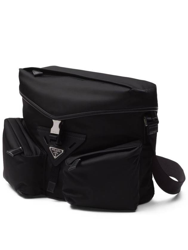 Re-Nylon Leather Shoulder Bag Black - PRADA - BALAAN 3