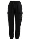 Cotton Wappen Patch Track Pants Black - STONE ISLAND - BALAAN 2