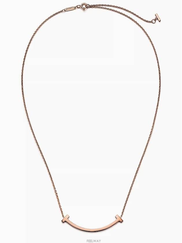 Tiffany T Smile Medium Pendant Rose Gold - TIFFANY & CO. - BALAAN 4