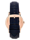 Luigi Quartz Leather Watch Navy - EMPORIO ARMANI - BALAAN.