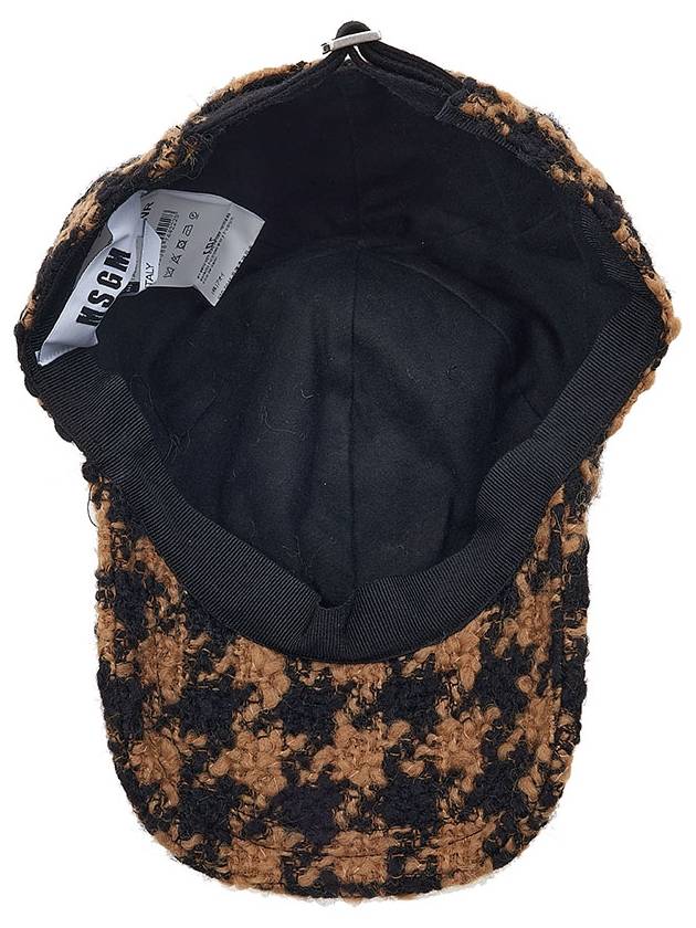 Houndstooth wool baseball cap 3341MDL03 227607 23 - MSGM - BALAAN.