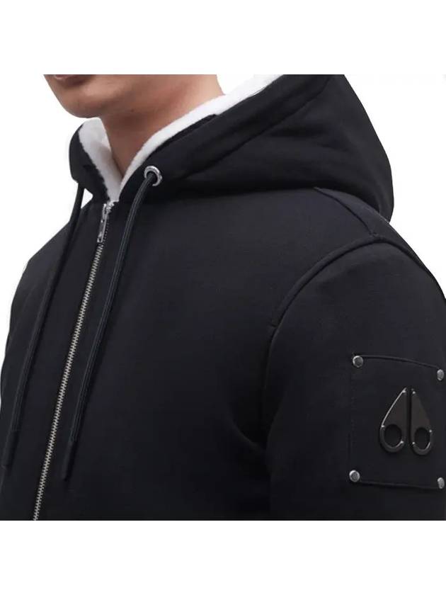 Classic Bunny Zip Up Hoodie White Lining Black - MOOSE KNUCKLES - BALAAN 10