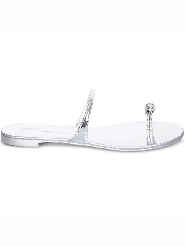 24SS Ring Strap Flat Sandals Silver I700000 073 - GIUSEPPE ZANOTTI - BALAAN 2