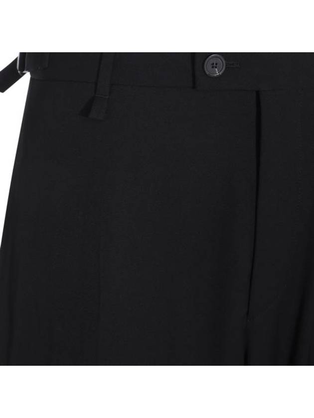 Wool Viscose Blend Straight Pants Black - BALENCIAGA - BALAAN 4