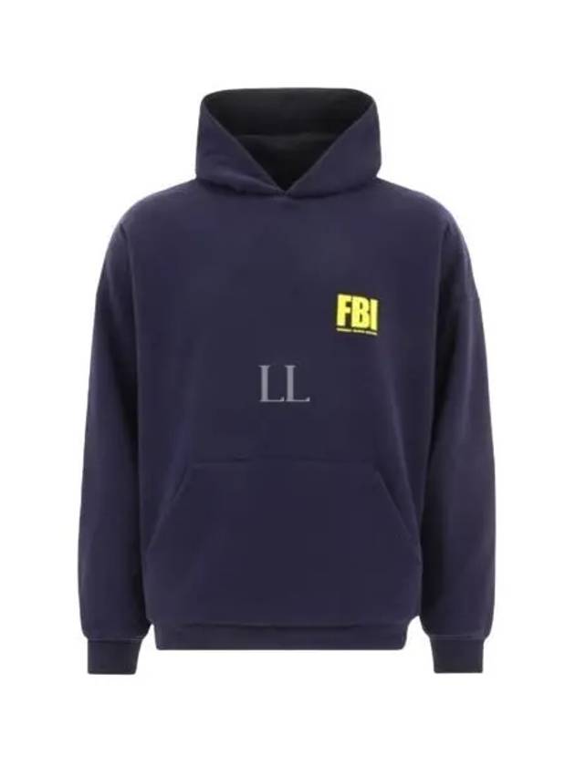 FBI Logo Reversible Hoodie Navy - BALENCIAGA - BALAAN 2