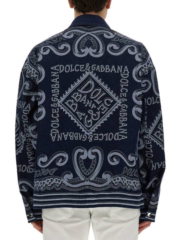 logo print shirt jacket G9AUMDG8KM5 - DOLCE&GABBANA - BALAAN 4