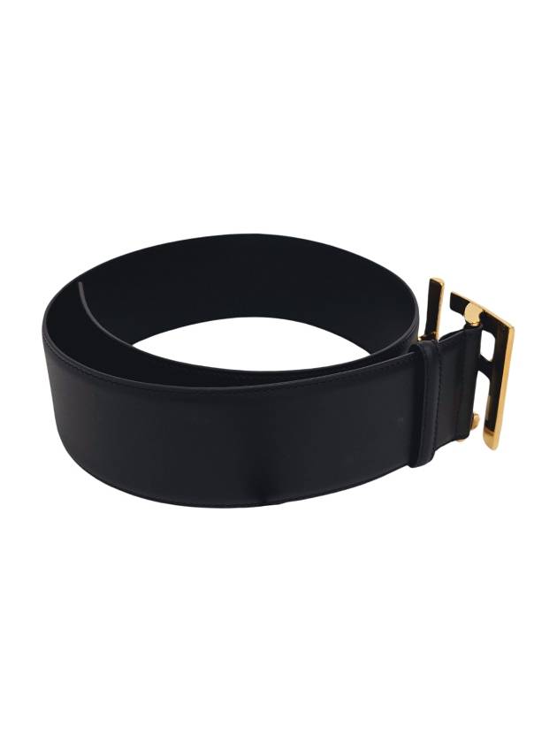 logo leather belt black - FENDI - BALAAN 3