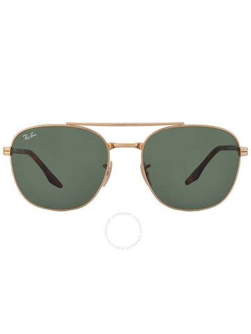 Ray Ban Green Square Unisex Sunglasses RB3688 001/31 58 - RAY-BAN - BALAAN 1