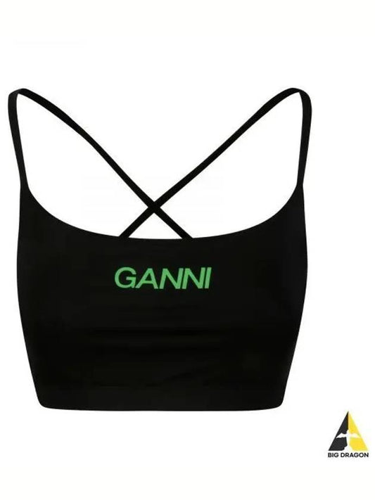 Active Strap Sleeveless Black - GANNI - BALAAN 2