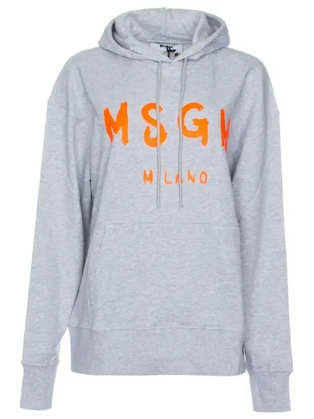 Milan Logo Hoodie Gray 3340MM515F - MSGM - BALAAN 6