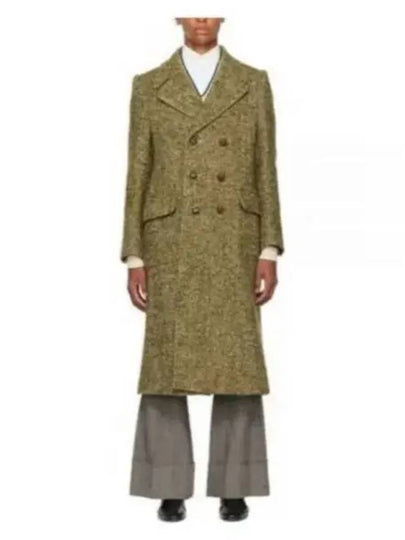 Bernal Herringbone Wool Single Coat Green - GUCCI - BALAAN 2