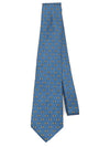 100 silk blue GG pattern tie - GUCCI - BALAAN 3