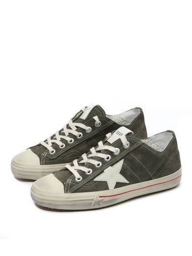 V-Star Leather Low Top Sneakers Green - GOLDEN GOOSE - BALAAN 1