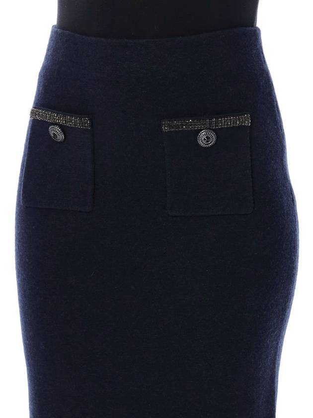 Self-Portrait Compact Wool Midi Skirt - SELF PORTRAIT - BALAAN 3