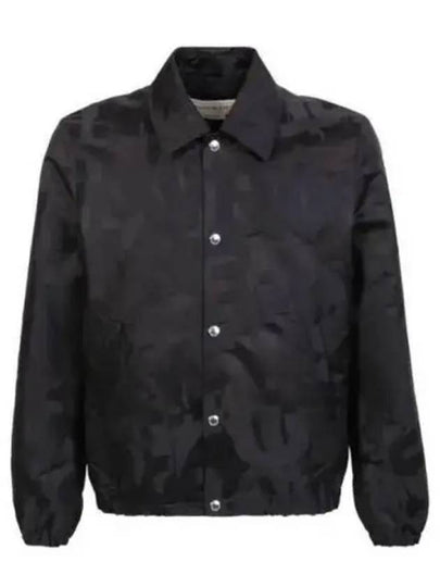 Logo Detailed Buttoned Jacket Black - ALEXANDER MCQUEEN - BALAAN 2