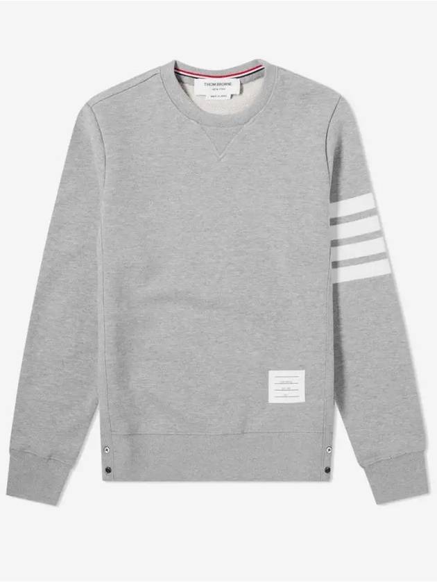 4 Bar Loopback Jersey Sweatshirt Light Grey - THOM BROWNE - BALAAN 2