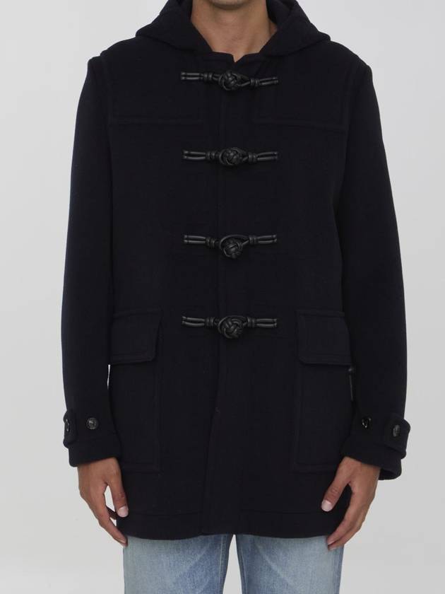 Knot Wool Duffel Coat Navy - BOTTEGA VENETA - BALAAN 2