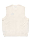 Yacht Club cable knit vest IVORY - MALBON GOLF - BALAAN 2