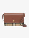 Vintage Check and Leather Penny Crossbody Bag Archive Beige Tan - BURBERRY - BALAAN 3