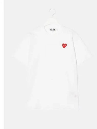 Unisex Red Heart Waffen T Shirt White Domestic Product GM0024050992411 - COMME DES GARCONS PLAY - BALAAN 1