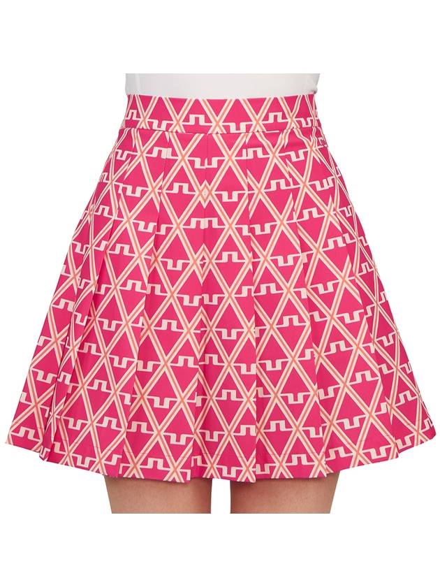 Golf Women's Adina Print Skirt Geo Fuchsia Purple - J.LINDEBERG - BALAAN 6