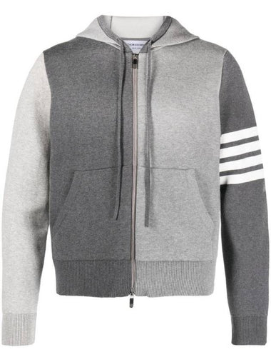 4 Bar Turtle Icon Jacquard Hoodie Grey - THOM BROWNE - BALAAN 1