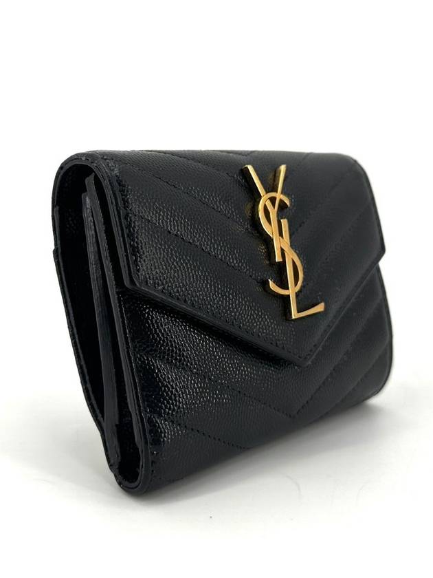 Monogram Envelope Gold Ring Wallet 403943 - SAINT LAURENT - BALAAN 3