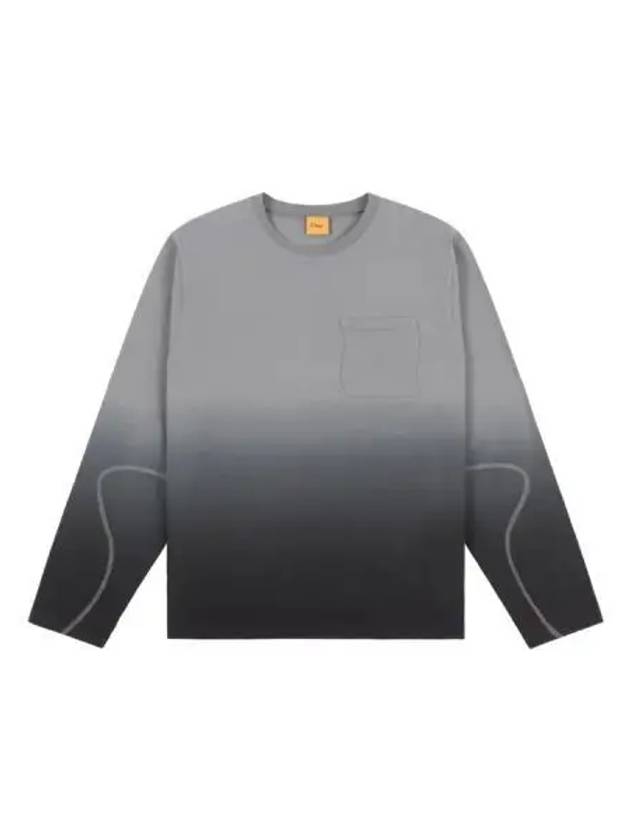 Gradient long sleeve t shirt charcoal - DIME - BALAAN 1