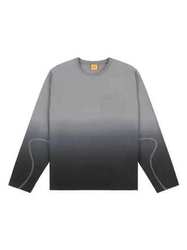 Gradient long sleeve t shirt charcoal - DIME - BALAAN 1