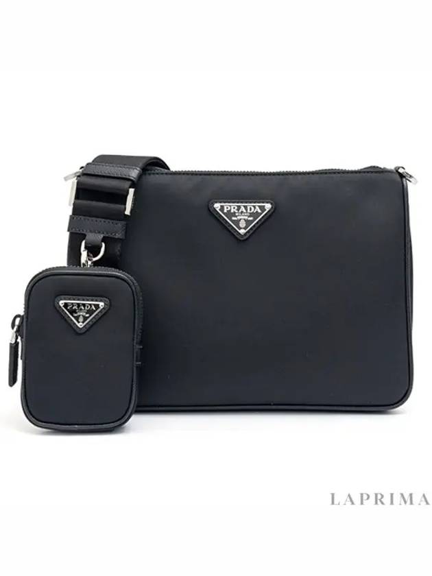 Re Nylon and Saffiano Leather Crossbody Bag Black - PRADA - BALAAN 4