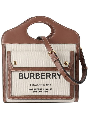 8039361 Canvas two tone pocket mini cross bag34331Y - BURBERRY - BALAAN 1