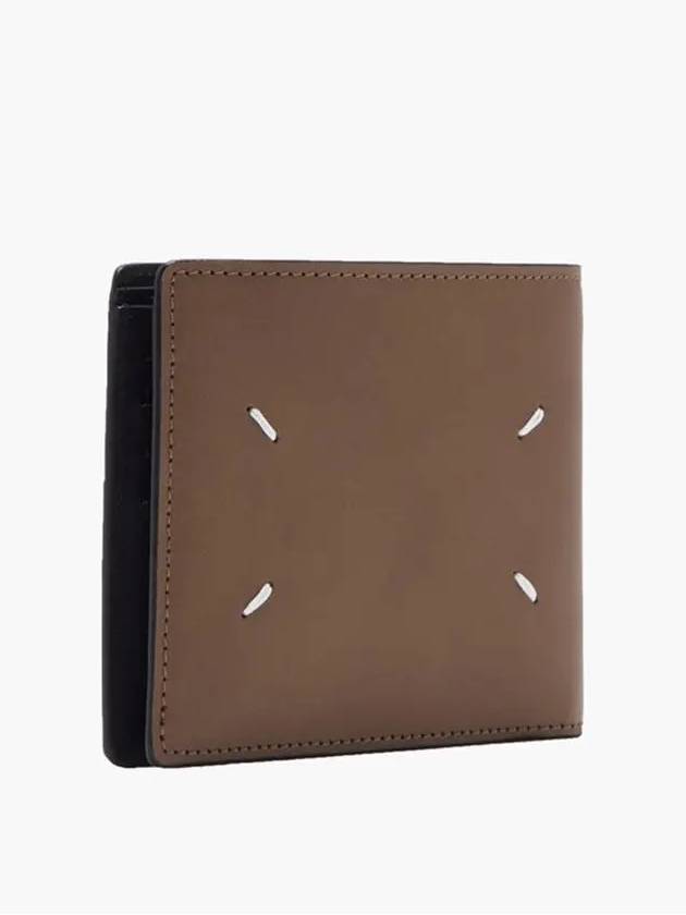 Plain Leather Half Wallet Brown - MAISON MARGIELA - BALAAN 5