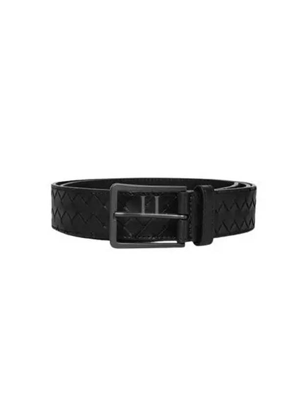 Intrecciato Leather Belt Black - BOTTEGA VENETA - BALAAN 2