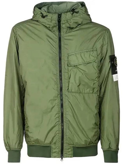 Wappen Patch Nylon Crinklips Hooded Jacket Green - STONE ISLAND - BALAAN 2