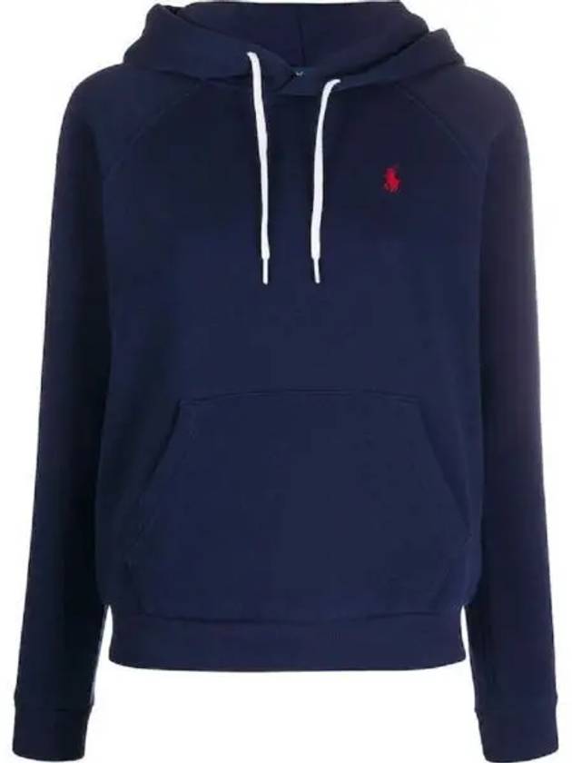 Women's Embroidered Logo Long Sleeve Hoodie Navy - POLO RALPH LAUREN - BALAAN 2