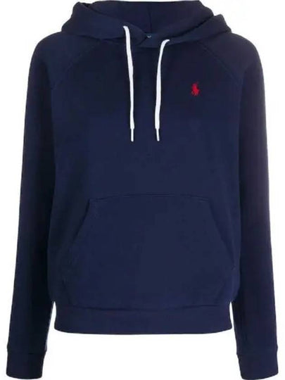 Women's Embroidered Logo Long Sleeve Hoodie Navy - POLO RALPH LAUREN - BALAAN 2