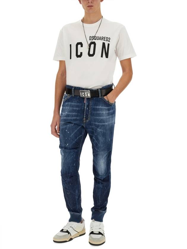 Men's Icon Short Sleeve T-Shirt White - DSQUARED2 - BALAAN 3